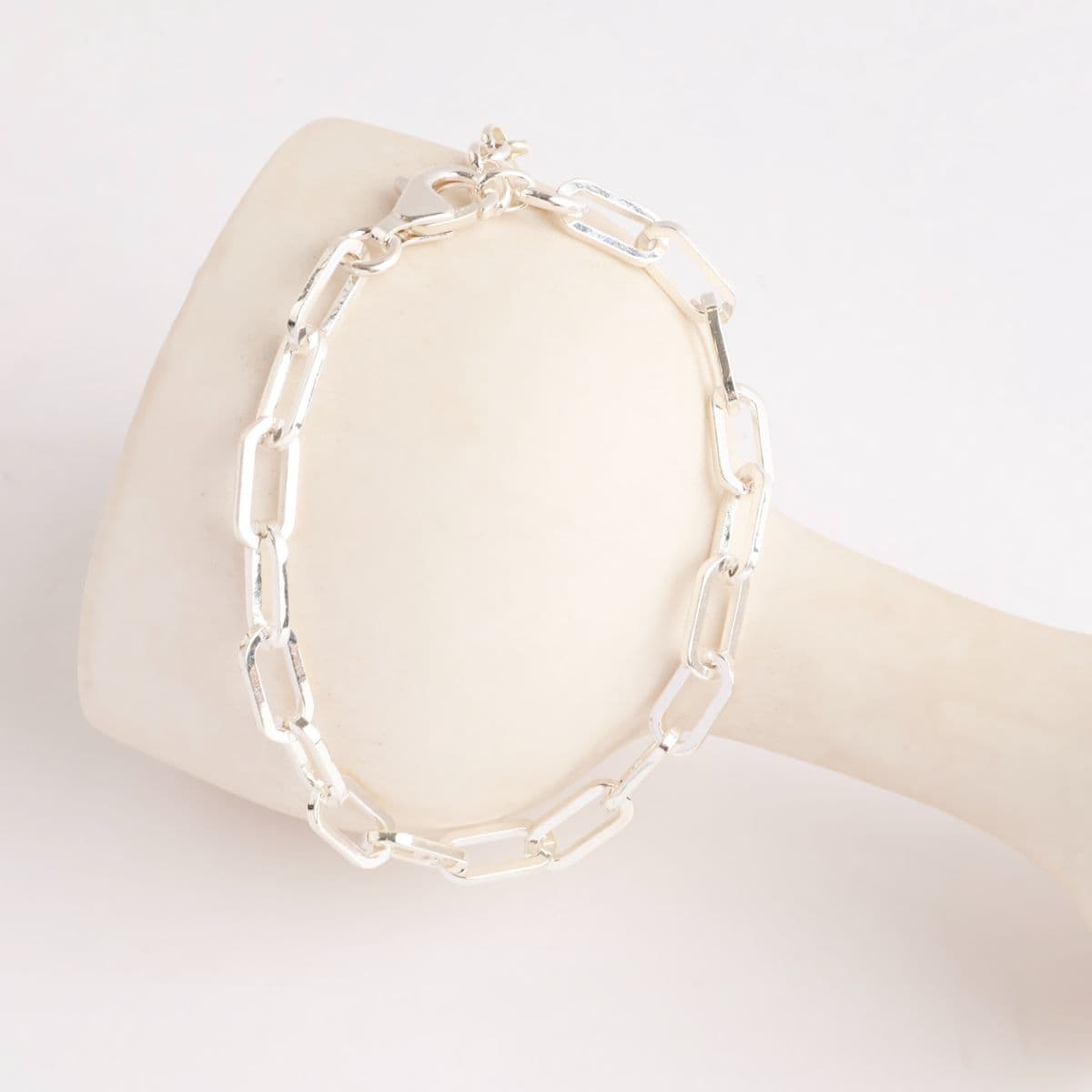 Silver 925 Link Chain Silver Bracelet Simple Layered Made in Korea 100240 - 이미지 1