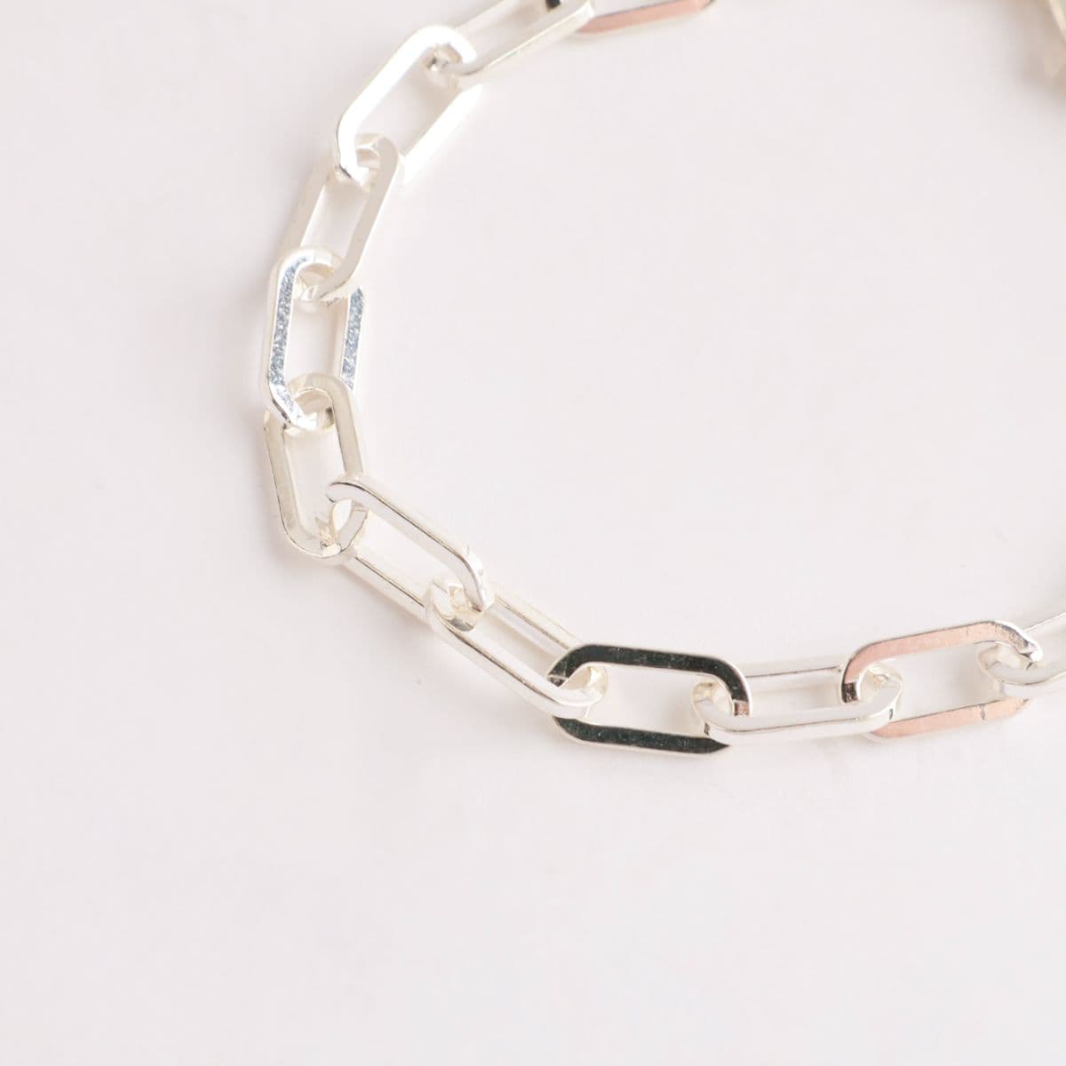 Silver 925 Link Chain Silver Bracelet Simple Layered Made in Korea 100240 - 이미지 4