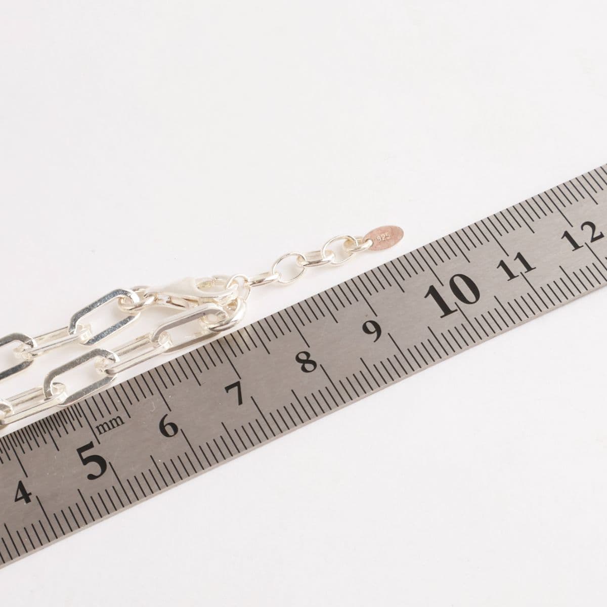 Silver 925 Link Chain Silver Bracelet Simple Layered Made in Korea 100240 - 이미지 9