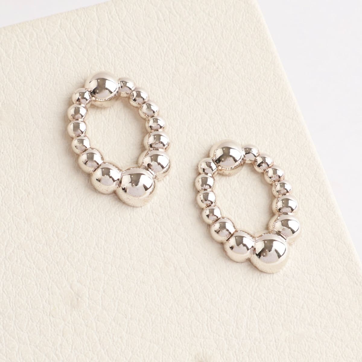 Silver 925 Oval Ball Stud Earrings Mini Point Made in Korea 102017 - 이미지 3