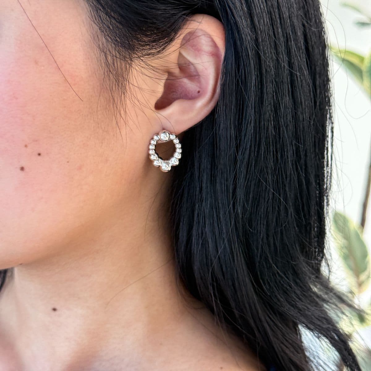 Silver 925 Oval Ball Stud Earrings Mini Point Made in Korea 102017 - 이미지 10