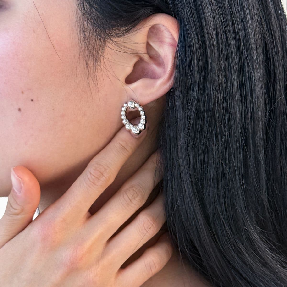 Silver 925 Oval Ball Stud Earrings Mini Point Made in Korea 102017 - 이미지 11
