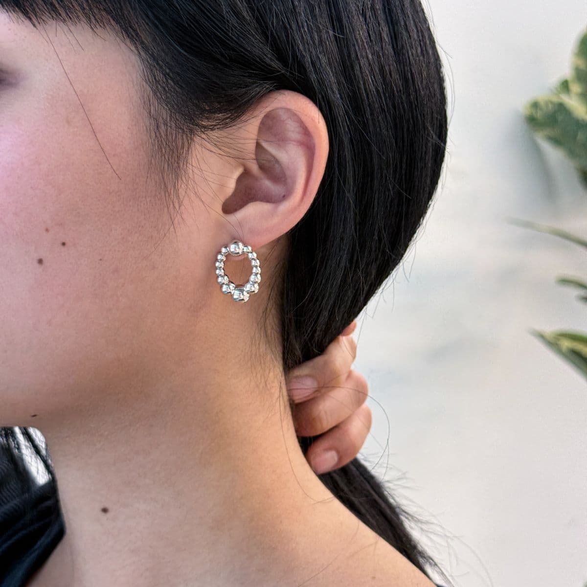 Silver 925 Oval Ball Stud Earrings Mini Point Made in Korea 102017 - 이미지 13