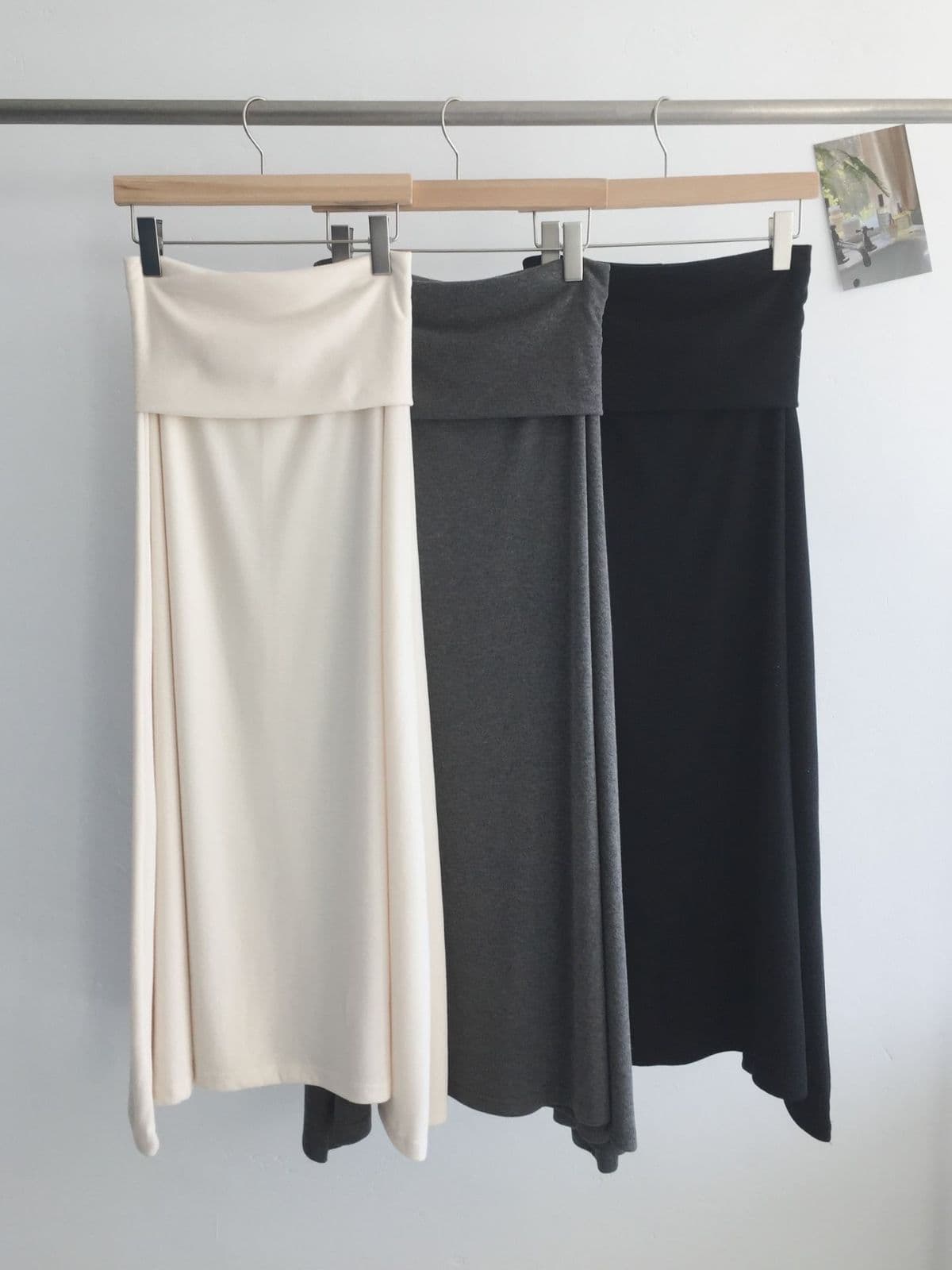 Clyoi SK (Domestic Waist Roll-up Tummy Cover Flowy Delicate Long Skirt) - 이미지 4