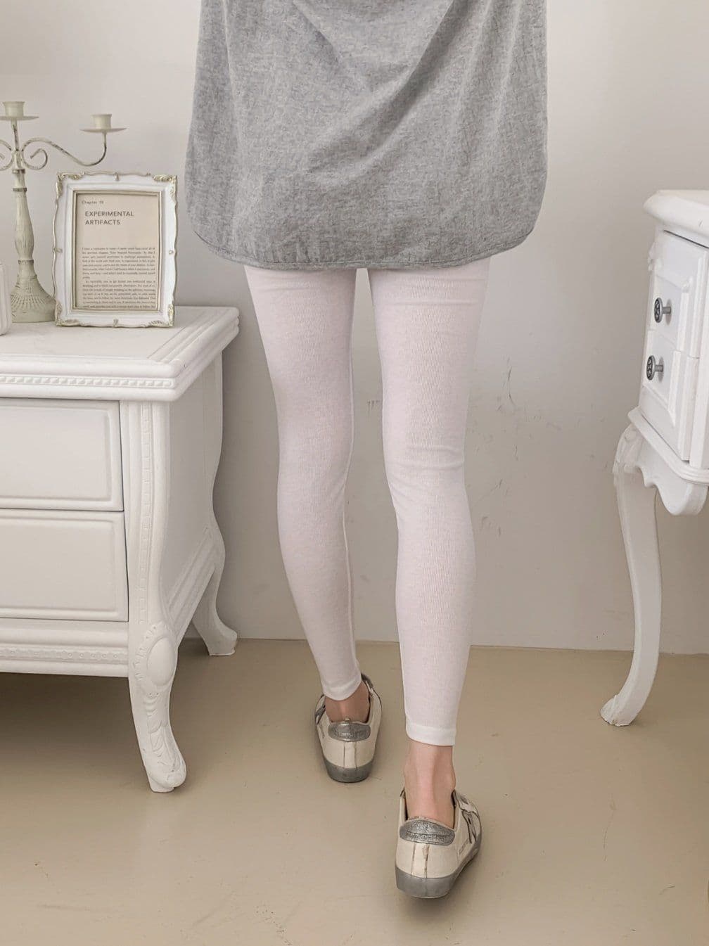 Sweet Ribbed Spandex Leggings - 이미지 9