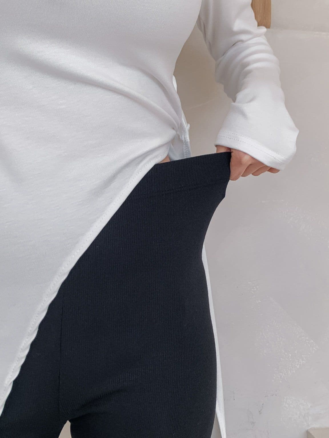 Sweet Ribbed Spandex Leggings - 이미지 16