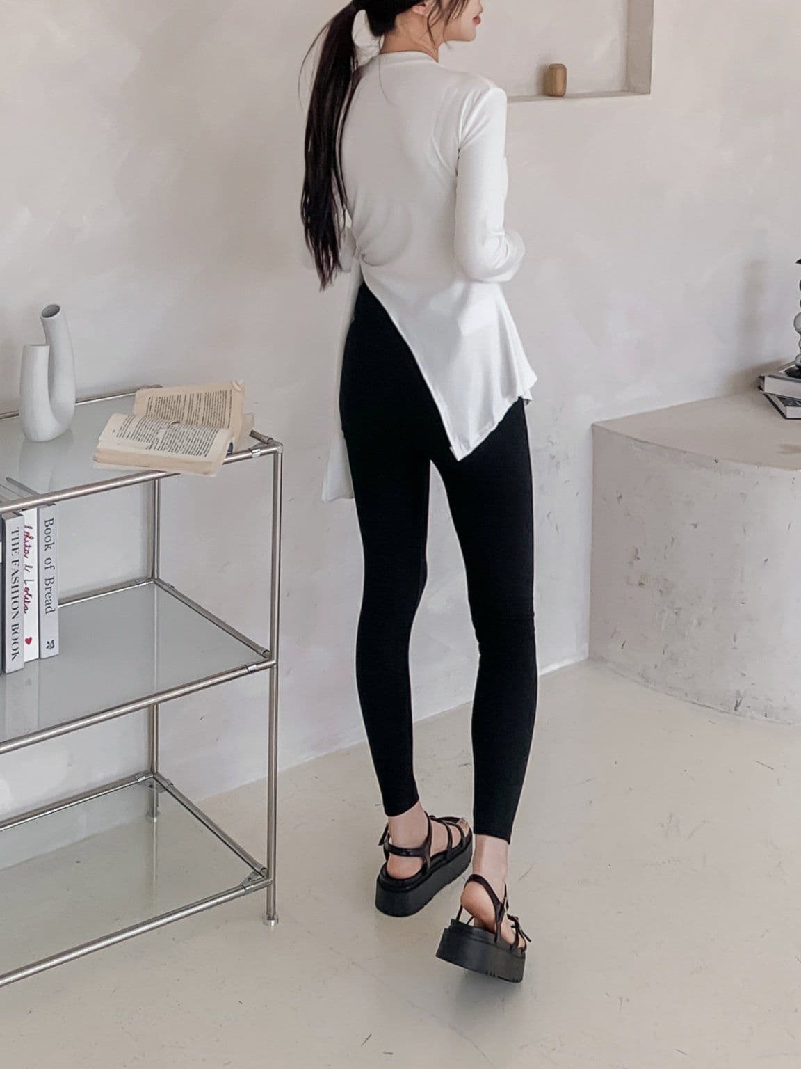 Sweet Ribbed Spandex Leggings - 이미지 19