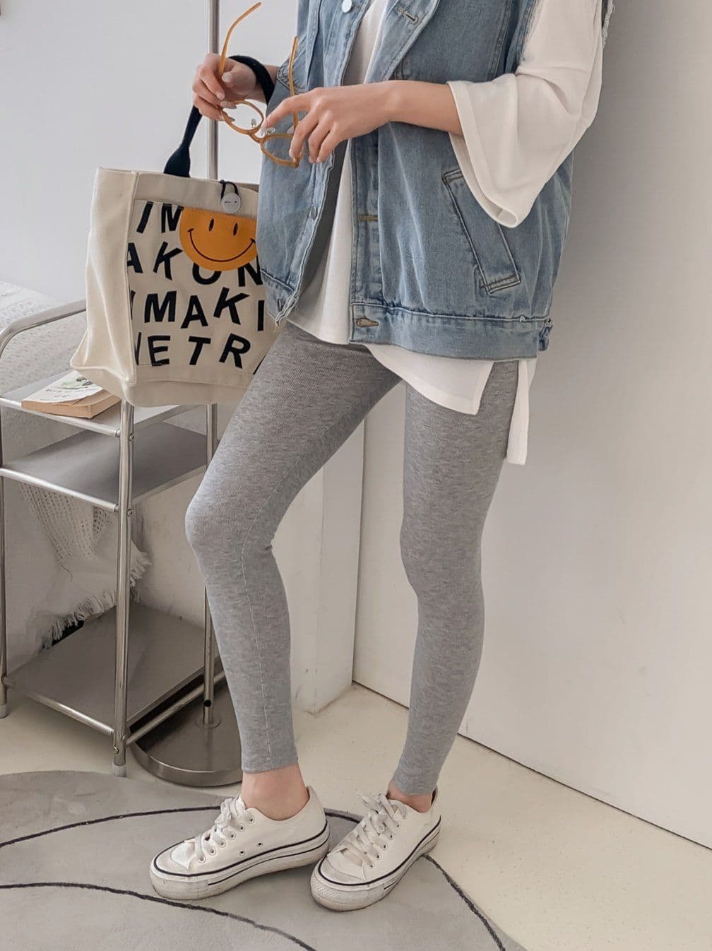 Sweet Ribbed Spandex Obi Leggings - 이미지 13