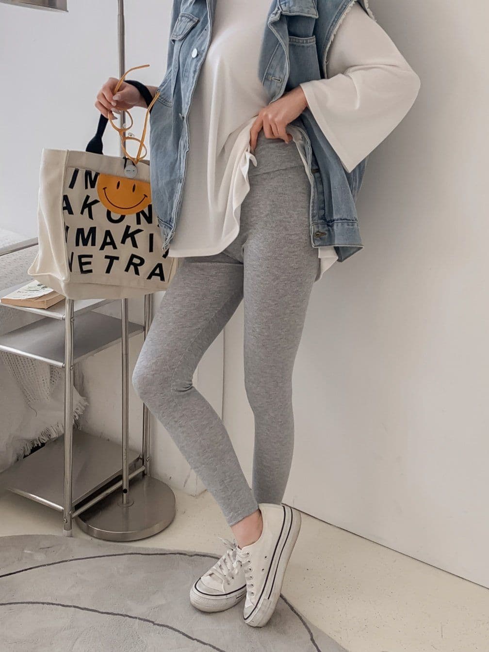 Sweet Ribbed Spandex Obi Leggings - 이미지 14