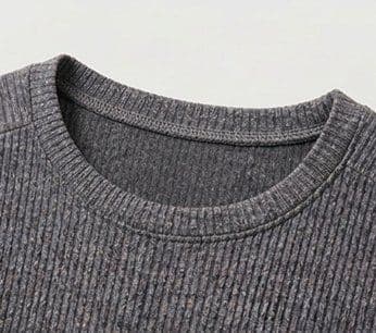 Line Cut Ribbed Knit Oversized Couple Look Unisex - 이미지 1