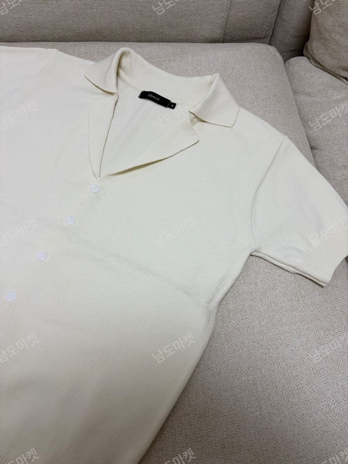 BL Muscle Fit Collared Short Sleeve Knit Cardigan - 이미지 3