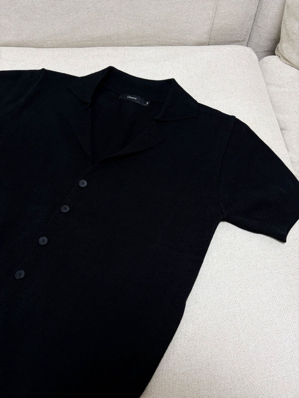 BL Muscle Fit Collared Short Sleeve Knit Cardigan - 이미지 4