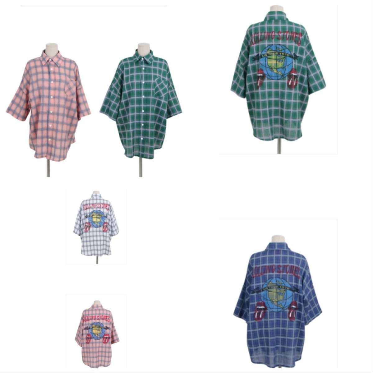Rolling Check Shirt Short Sleeve Check Shirt Back Print Lettering Oversized Unisex Summer Layering Loose Fit - 이미지 9