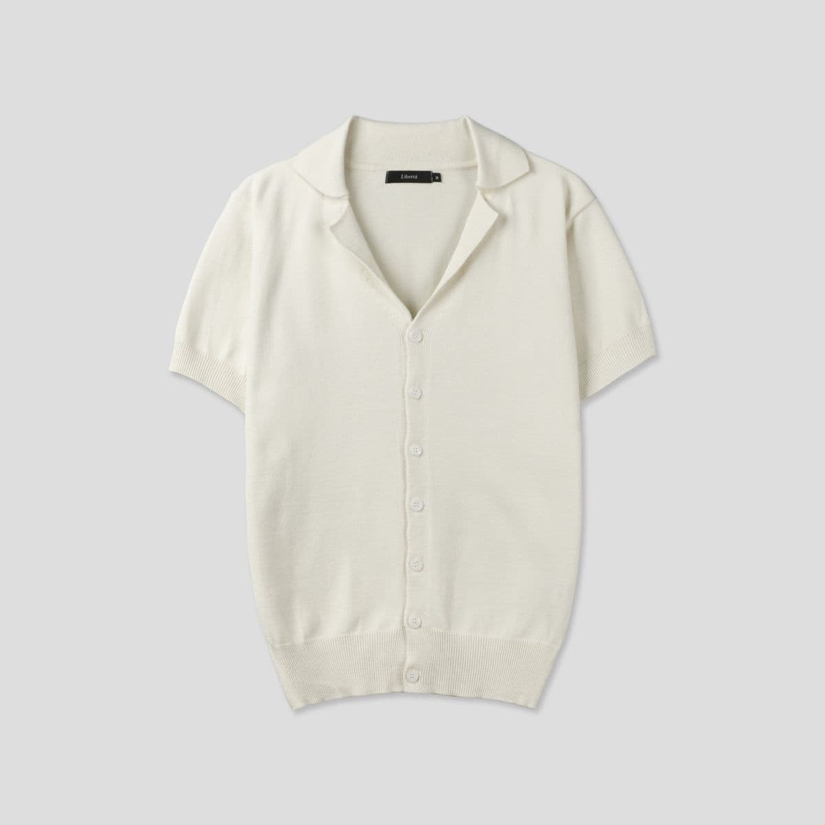 BL Collared Short Sleeve Knit Cardigan - 이미지 4