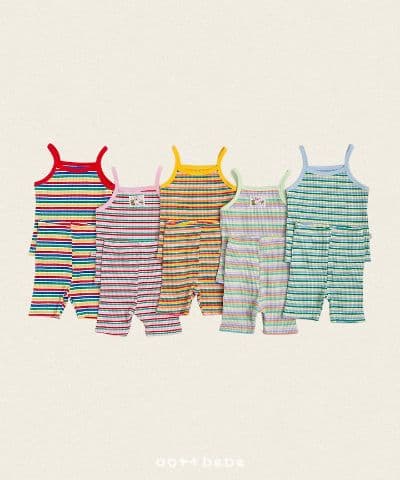 26 Summer) [Haute Bebe] Rainbow Strap Sleeveless Set