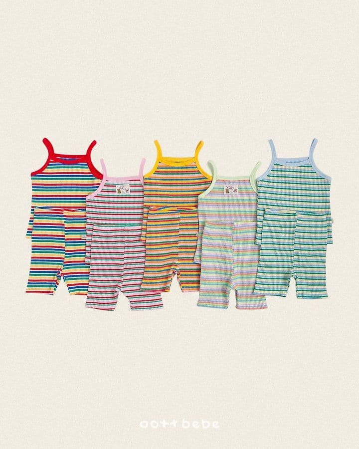 26 Summer) [Haute Bebe] Rainbow Strap Sleeveless Set - 이미지 1