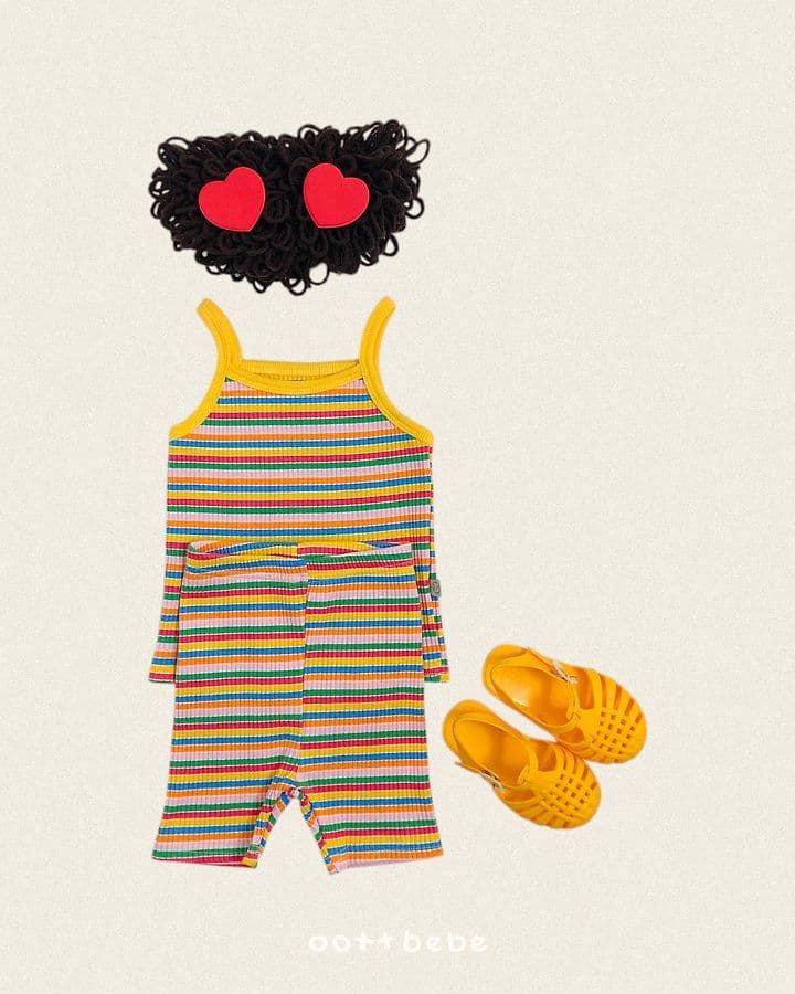 26 Summer) [Haute Bebe] Rainbow Strap Sleeveless Set - 이미지 4
