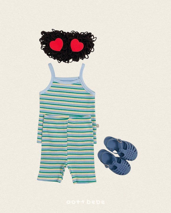 26 Summer) [Haute Bebe] Rainbow Strap Sleeveless Set - 이미지 6