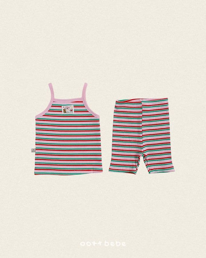 26 Summer) [Haute Bebe] Rainbow Strap Sleeveless Set - 이미지 9