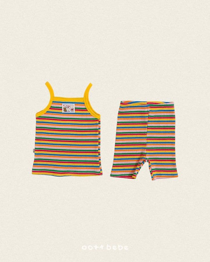 26 Summer) [Haute Bebe] Rainbow Strap Sleeveless Set - 이미지 10
