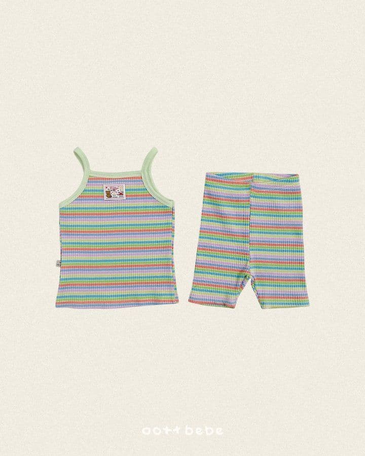 26 Summer) [Haute Bebe] Rainbow Strap Sleeveless Set - 이미지 11
