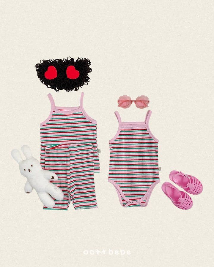26 Summer) [Haute Bebe] Rainbow Strap Sleeveless Set - 이미지 14