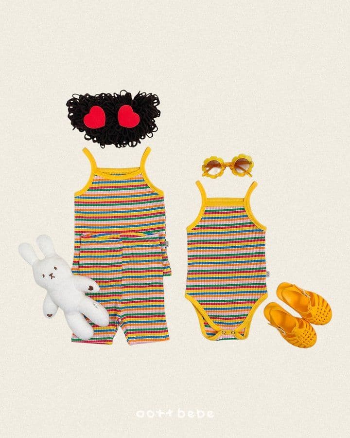 26 Summer) [Haute Bebe] Rainbow Strap Sleeveless Set - 이미지 15