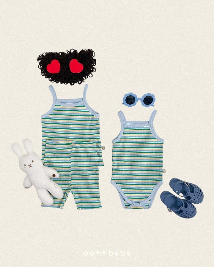 26 Summer) [Haute Bebe] Rainbow Strap Sleeveless Set - 이미지 17