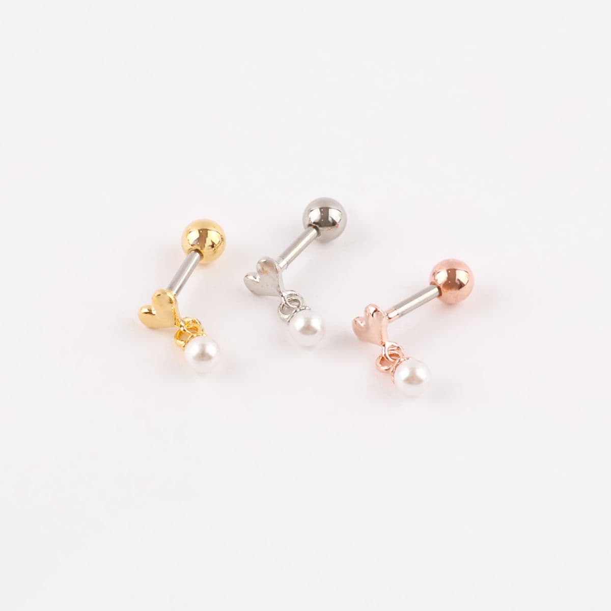 [Noble Piercing] Pearl Heart - 이미지 2