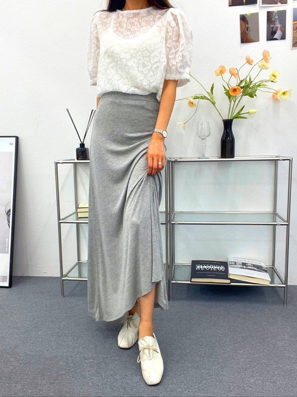Slit Spandex Long SK - 이미지 5