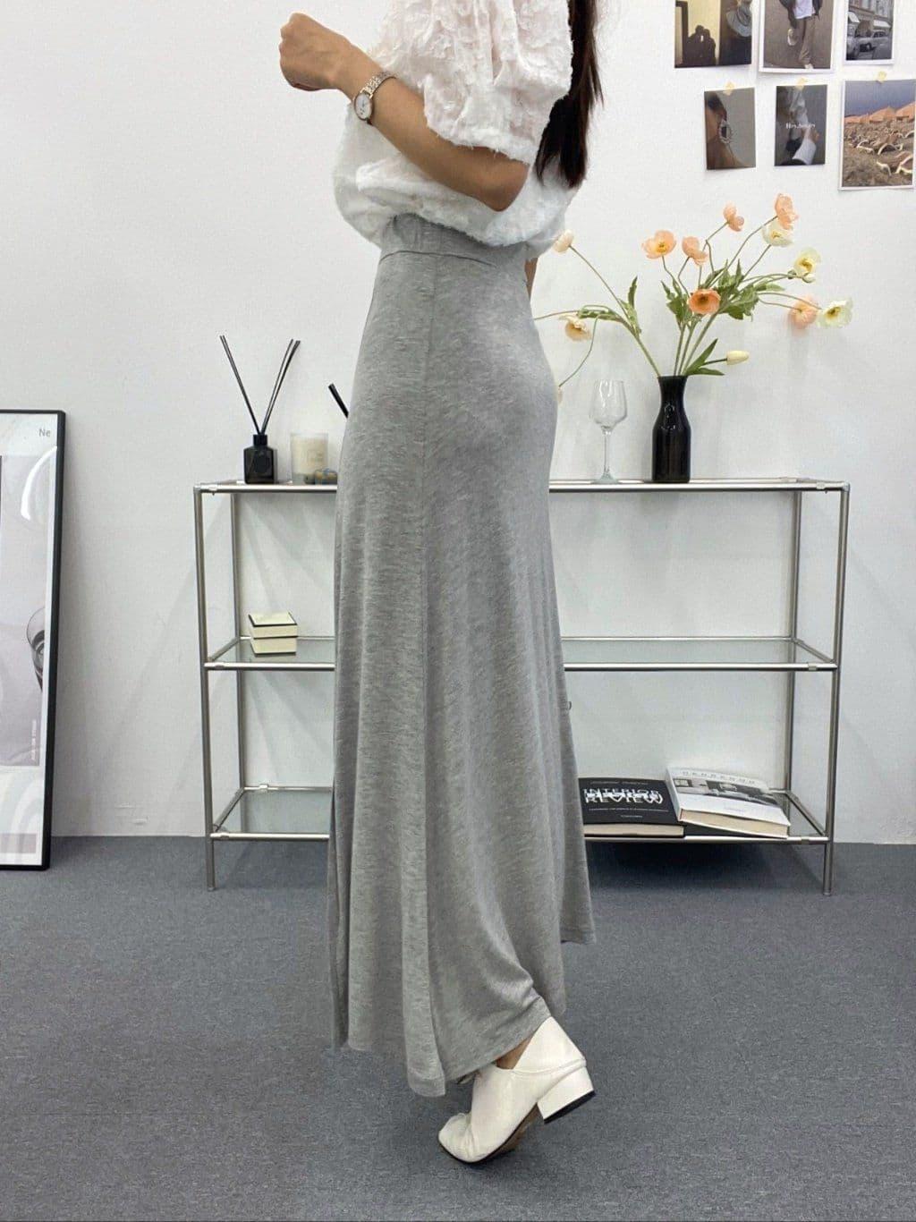 Slit Spandex Long SK - 이미지 9