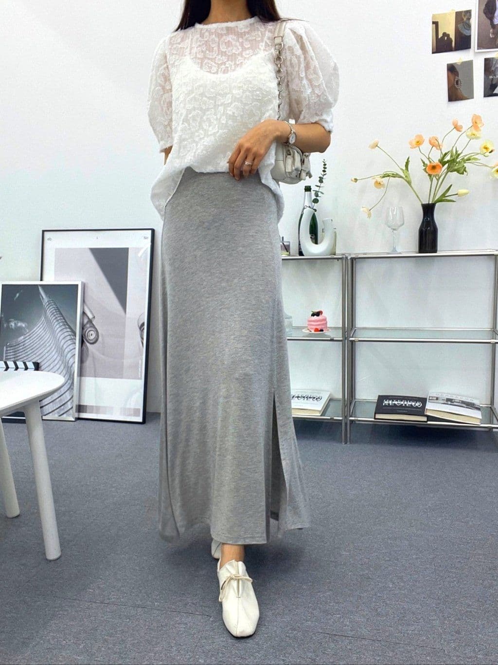 Slit Spandex Long SK - 이미지 11