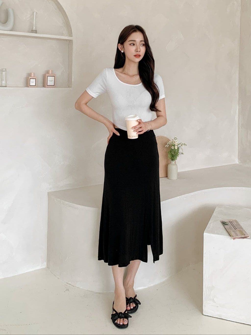 Slit Spandex Long SK - 이미지 12
