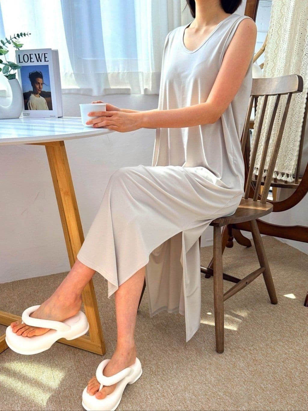 Ice long slit dress - 이미지 3