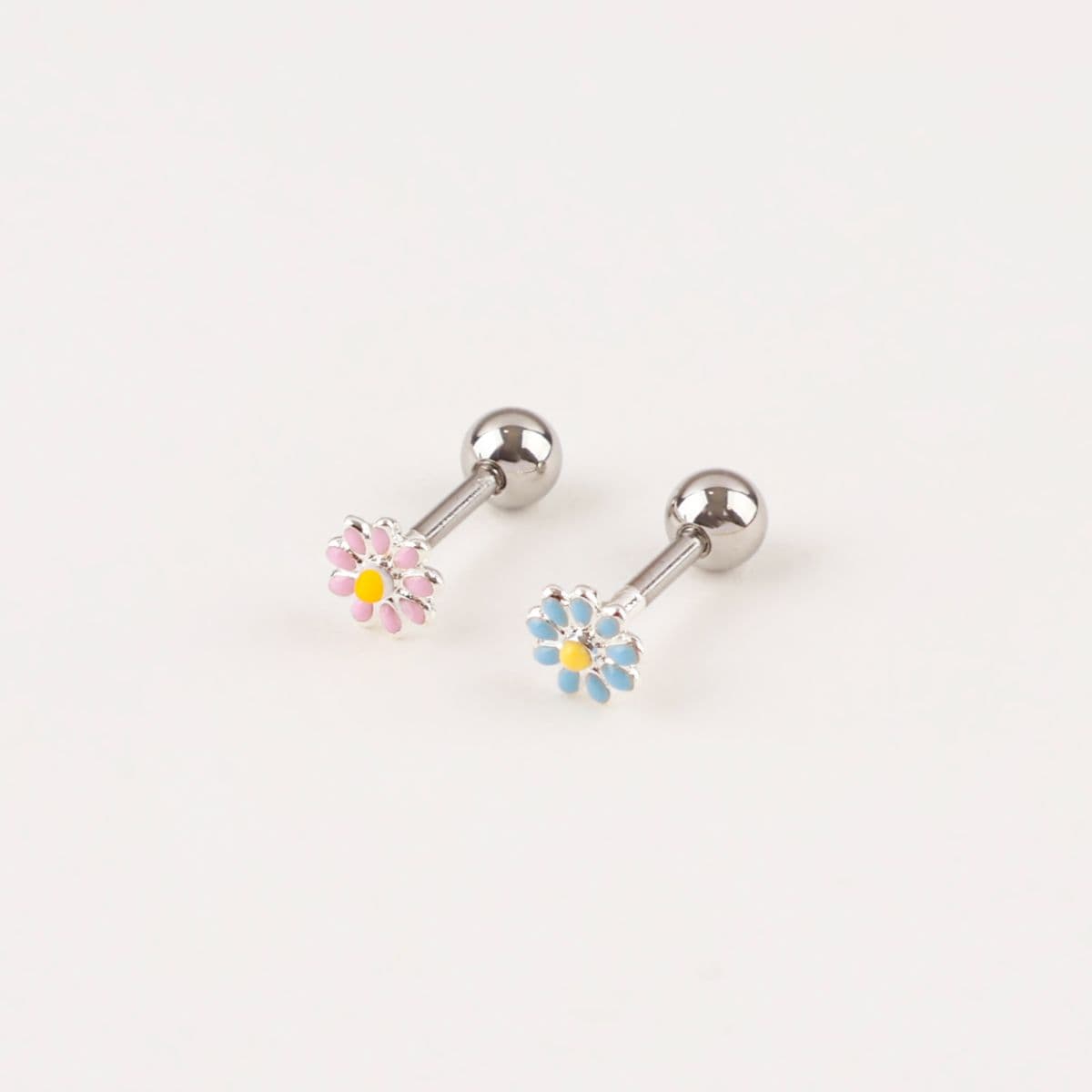 [Noble Piercing] Blue Flower / Pink Flower - 이미지 2