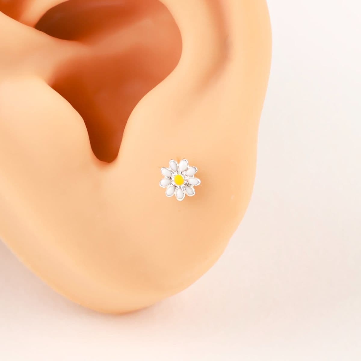[Noble Piercing] White Flower - 이미지 3