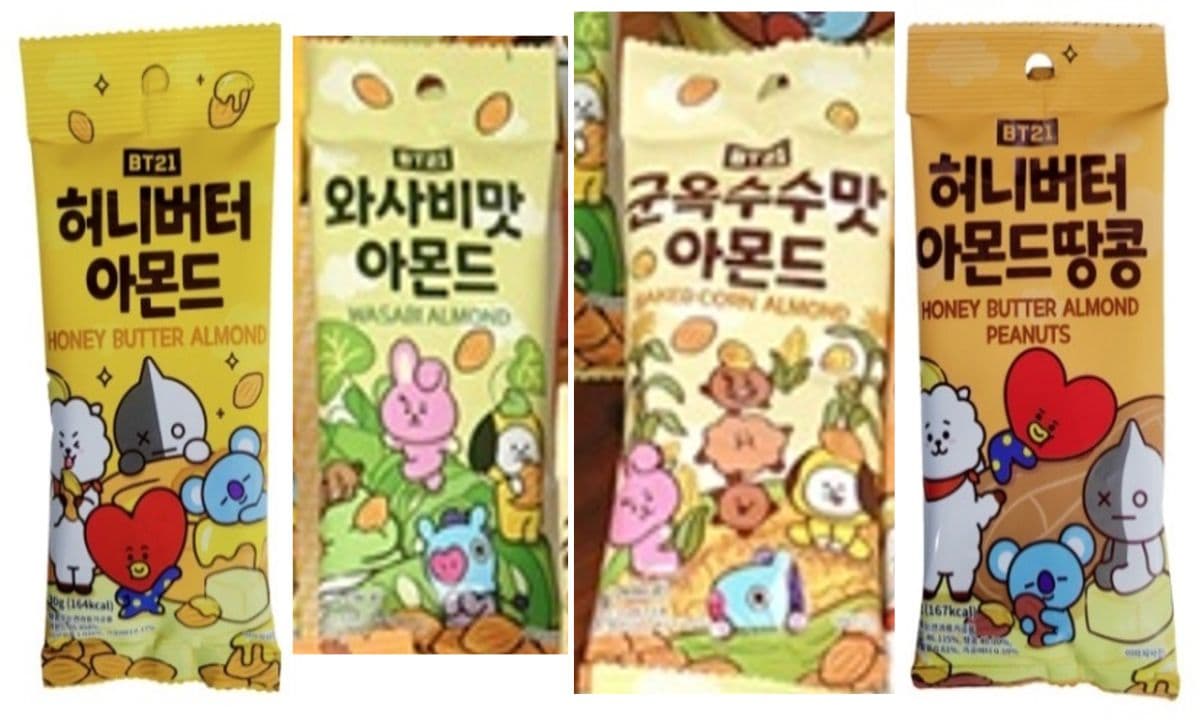 BT21 Honey Butter Almond 30g - 이미지 1