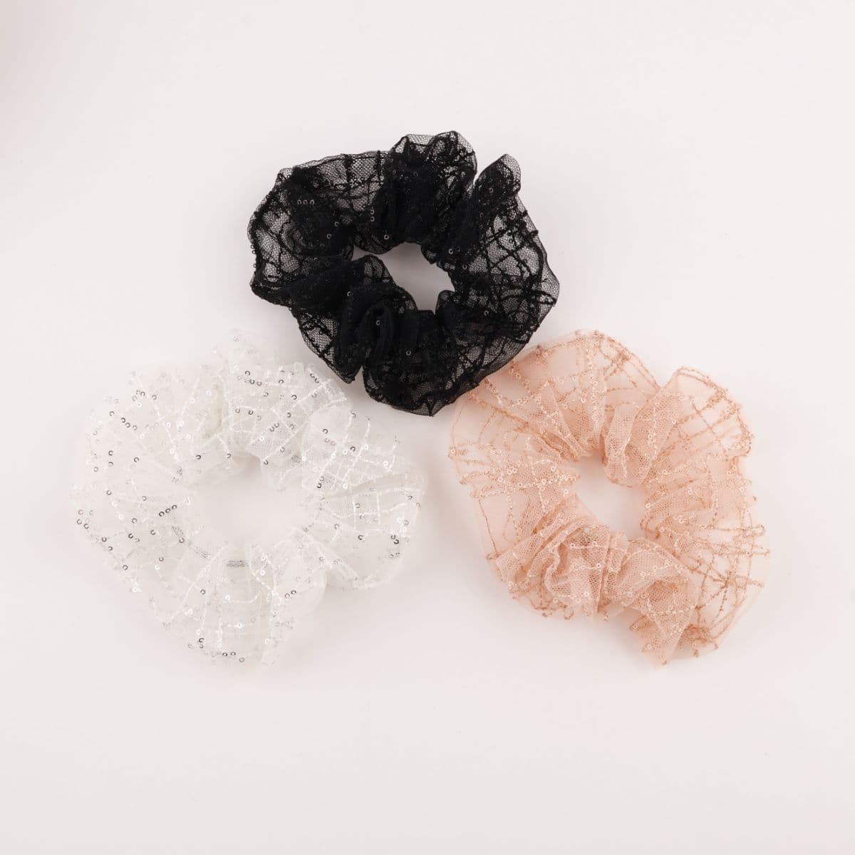 [K&C] Mesh Sequin Scrunchie - 이미지 2