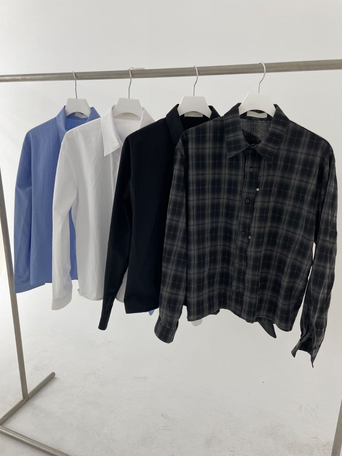Rivet cropped long-sleeve shirt - 이미지 1