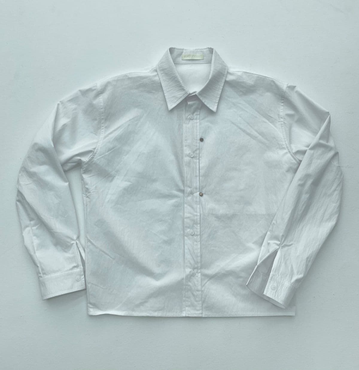 Rivet cropped long-sleeve shirt - 이미지 5