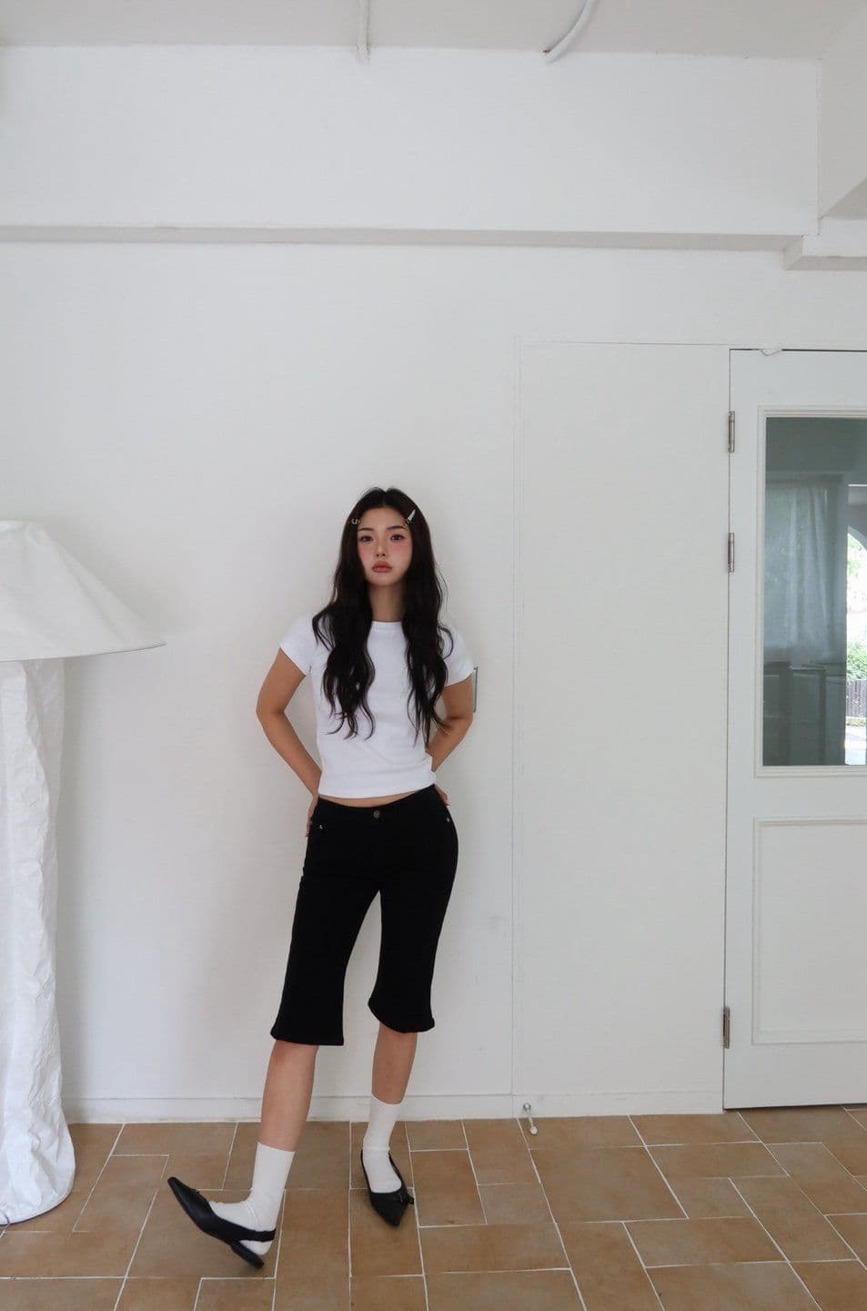 56008 Cotton Cut Capri Pants - 이미지 6
