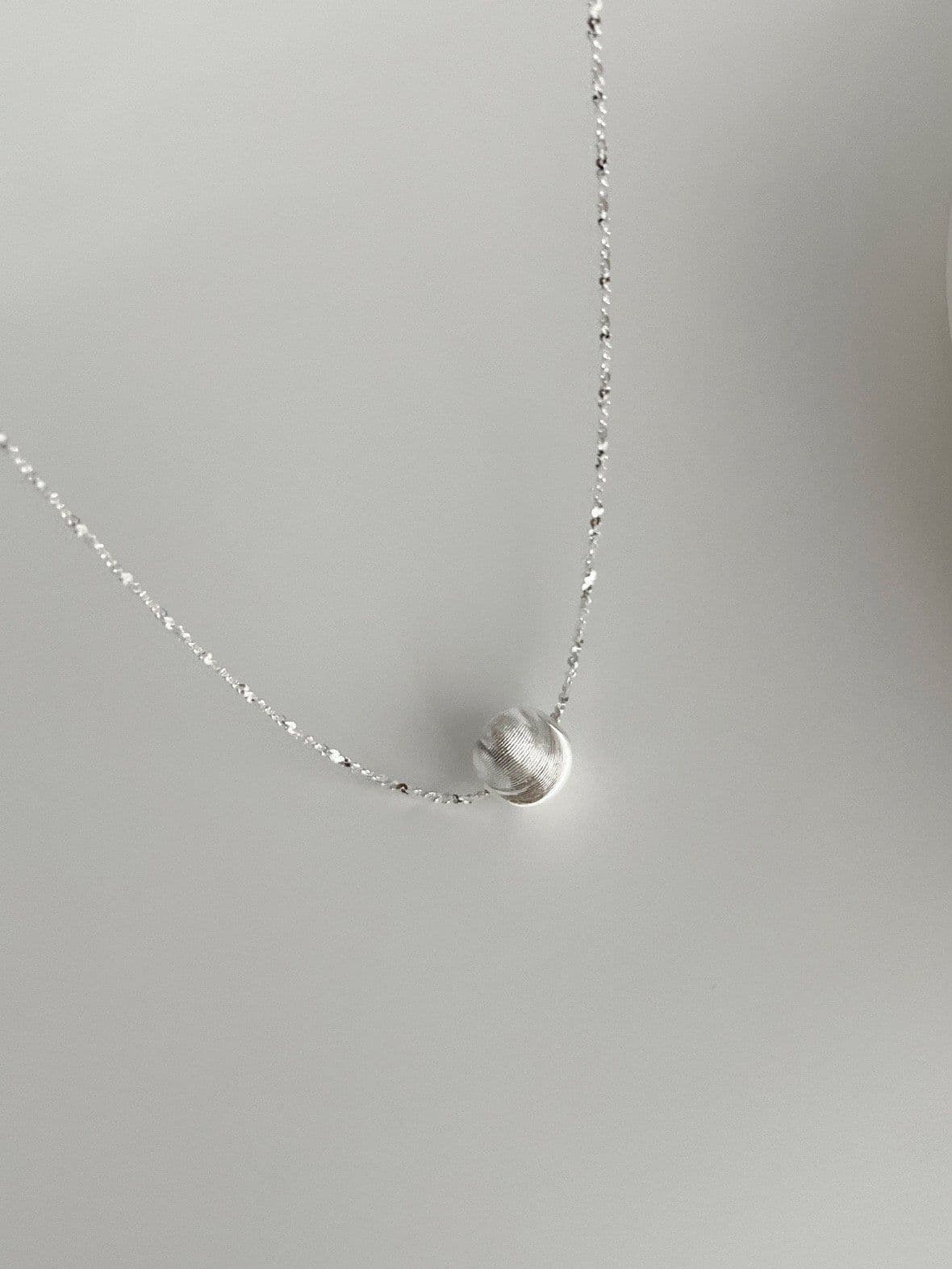 Shining Matte Ball Necklace N240 - 이미지 2