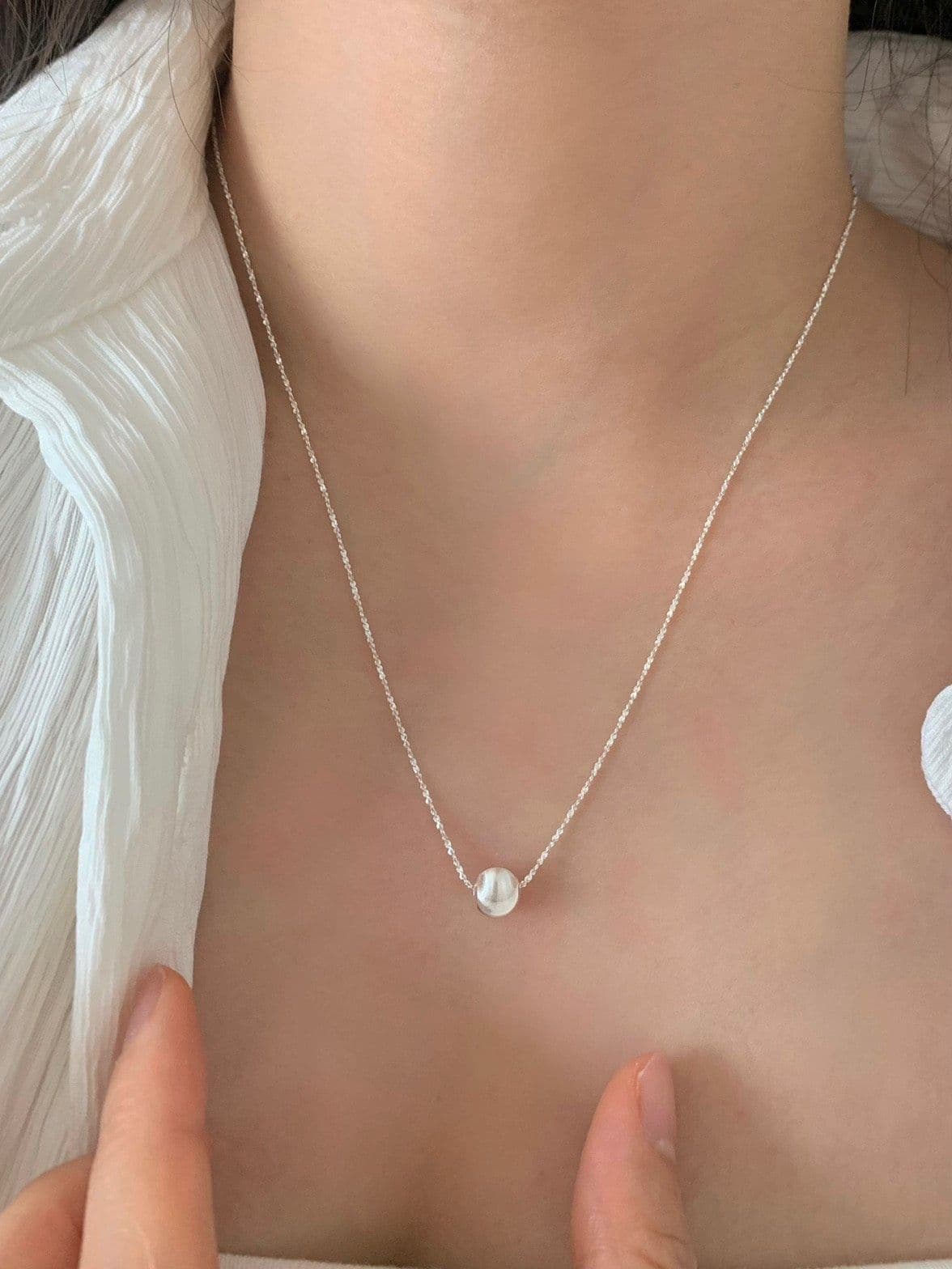 Shining Matte Ball Necklace N240 - 이미지 10