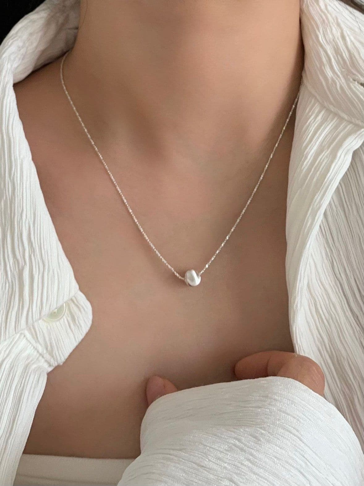 Shining Matte Ball Necklace N240 - 이미지 12