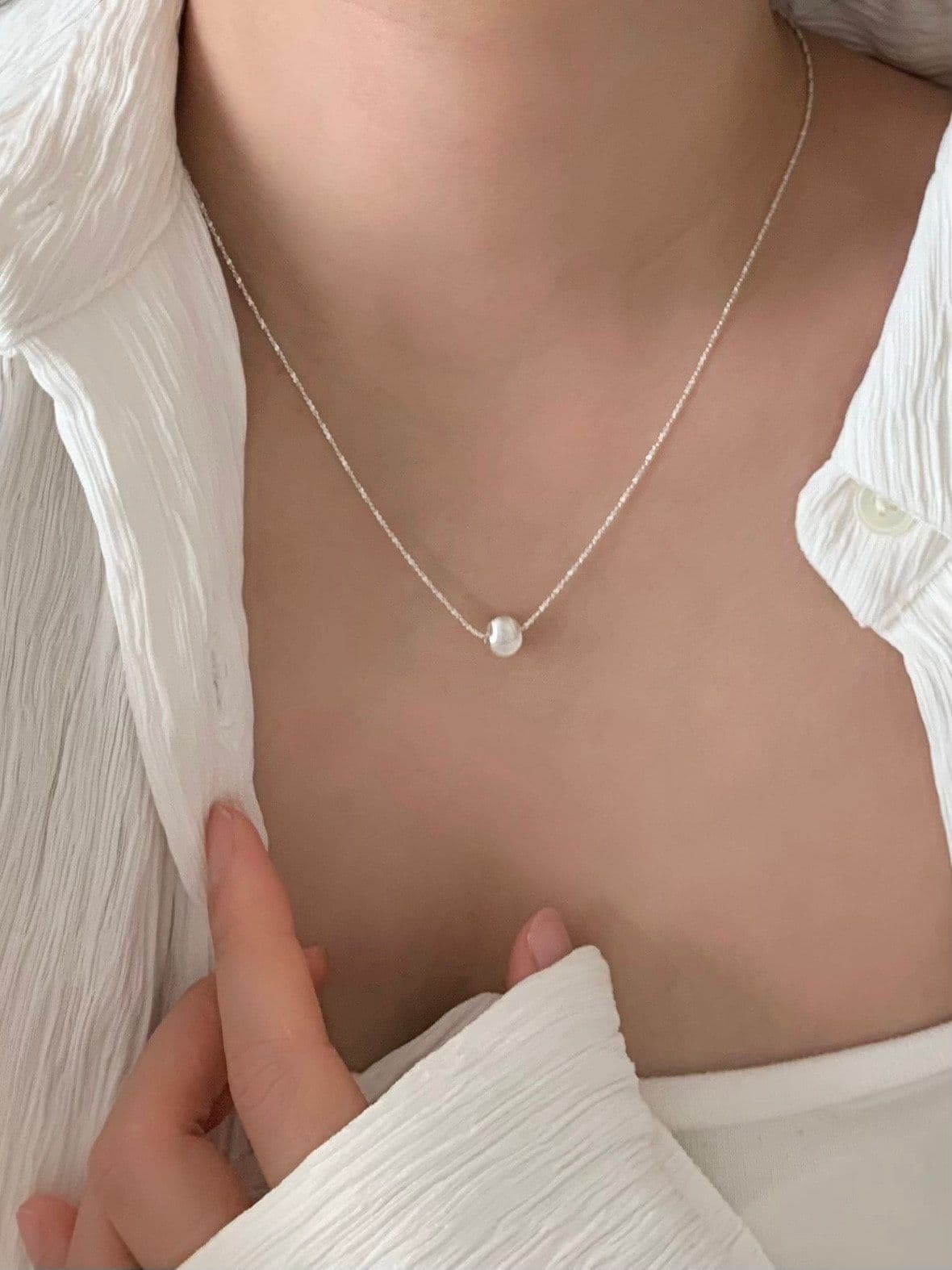 Shining Matte Ball Necklace N240 - 이미지 13