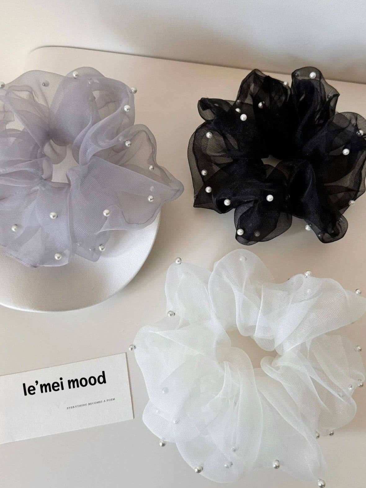 Jinjukok Volume Hair Scrunchie H162 - 이미지 1