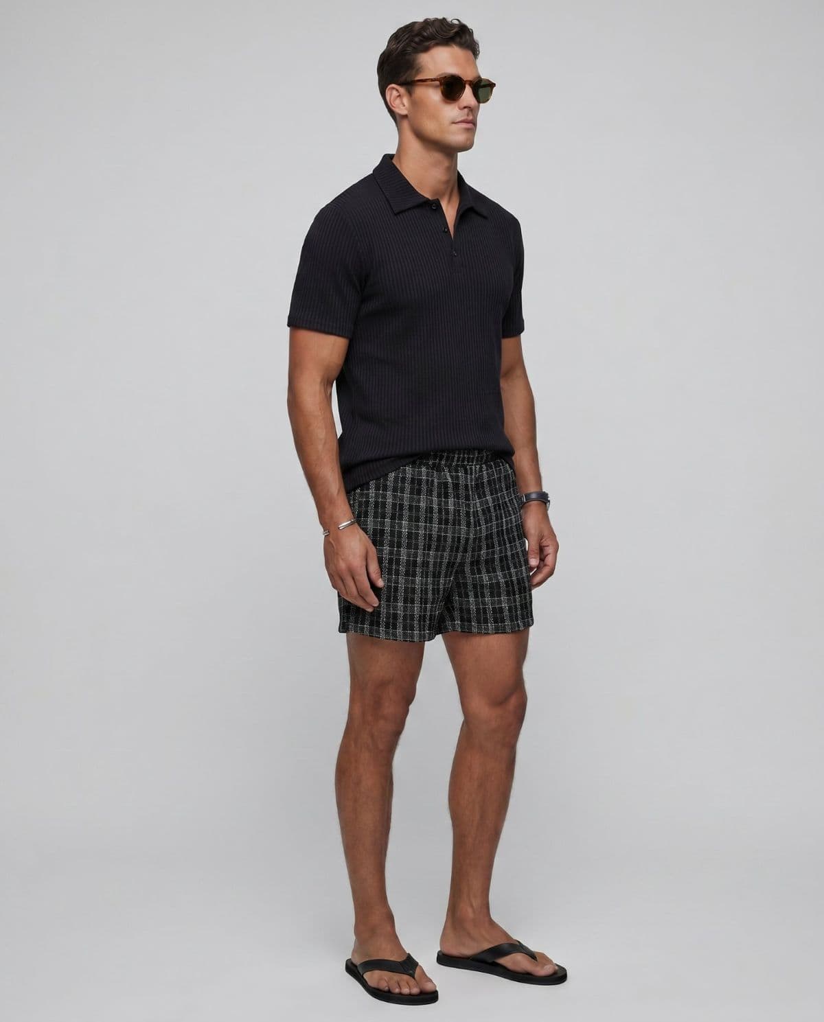 Tweed pintuck shorts - 이미지 2