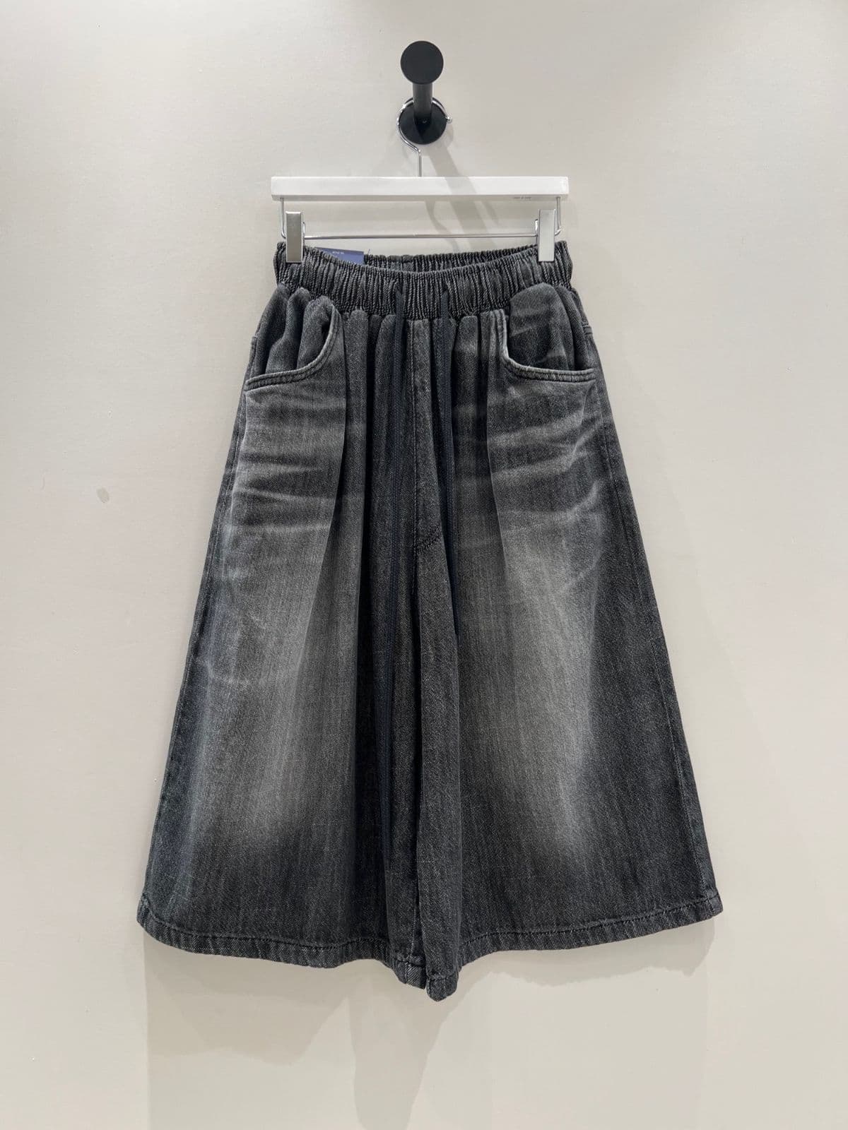 Summer New Arrival_Linen Denim Bermuda Shorts (Unisex Denim Bermuda Elastic Waist Shorts Wide Fit Drawstring Big Pocket) - 이미지 5