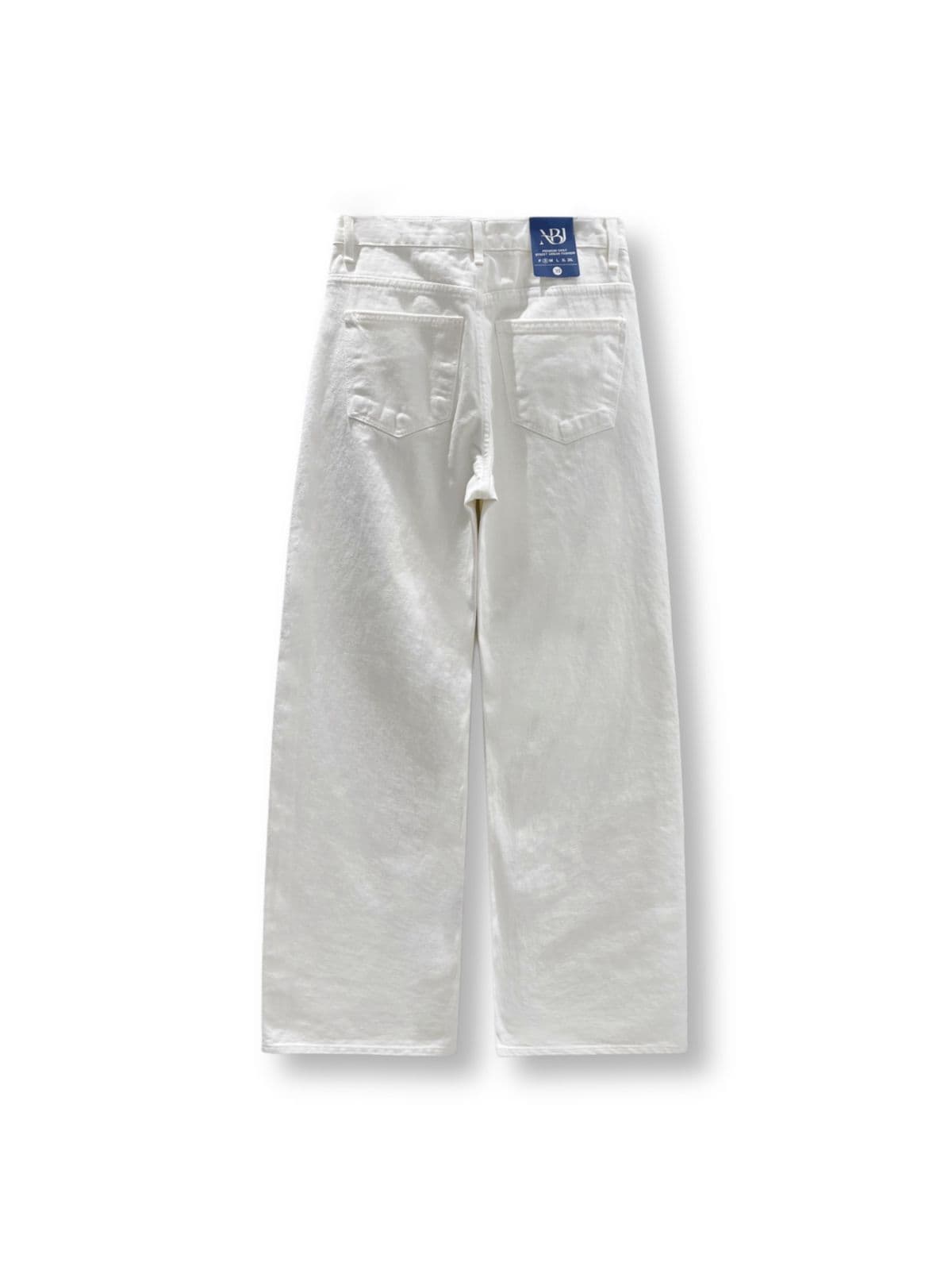 New Arrival_White Cotton Wide Pants (Unisex White Cotton Wide Fit Pants Big Size Not See-through) - 이미지 3