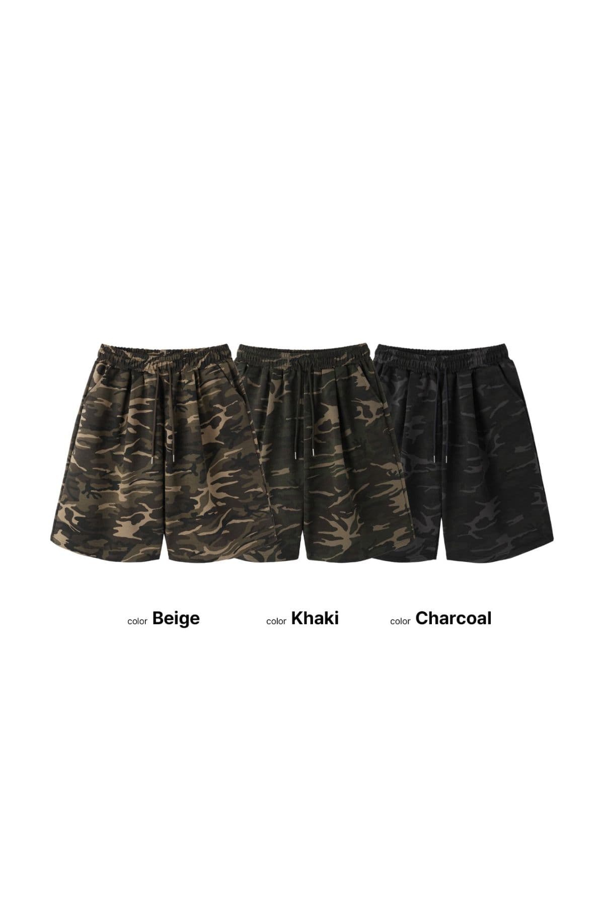 Camo Single-pleat Waist Shorts (Bermuda, Wide) - 이미지 1